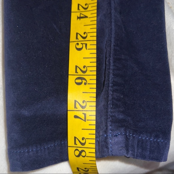 Joe's Jeans Icon Velvet Ankle Skinny Pants Jeans Velour Navy Blue NWT Size 27 - Picture 10 of 11